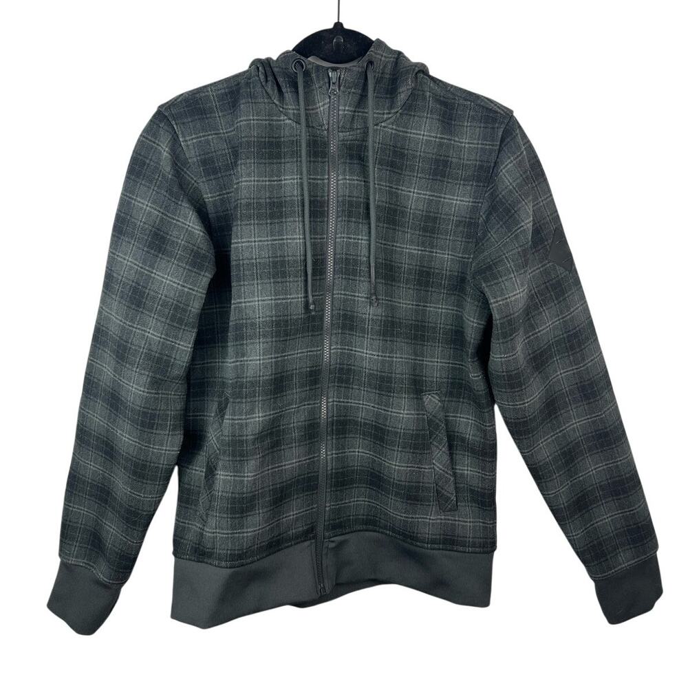 Men's North Face Outbound Gray Plaid Fleece Lined Jacket Small